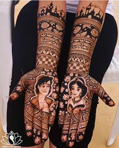 Aladdin Based Mehndi Design